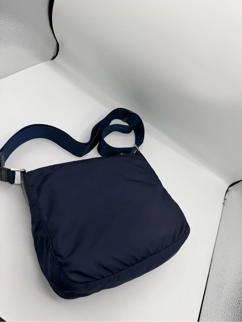 Prada Navy Tessuto  Nylon Crossbody Messenger Bag Adjustable